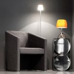 Gold-Toned Geometric Side Table with Double-Circle Design & Polished Finish