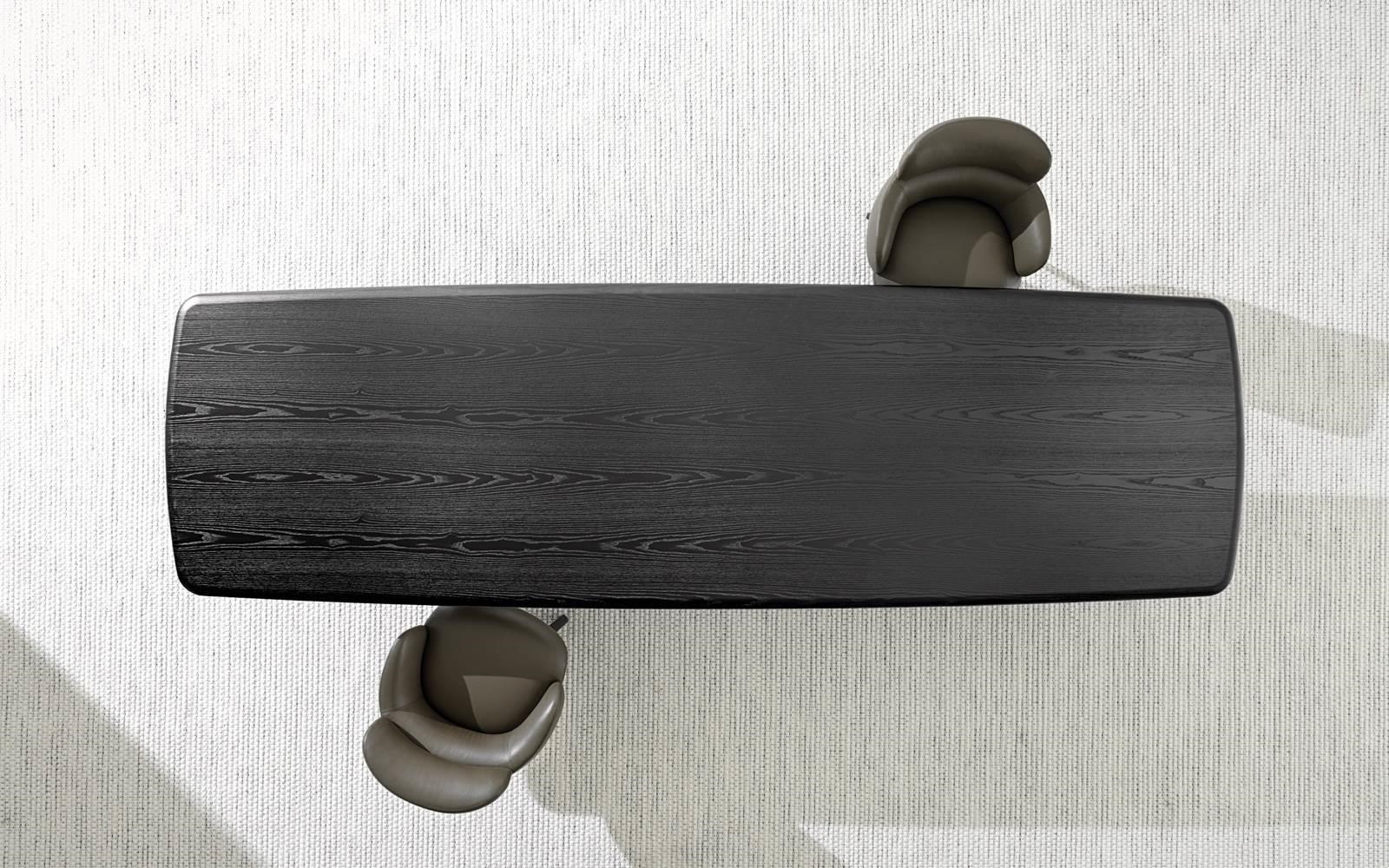 Luxury Black Marble Oval Dining Table with Sleek Geometric Base