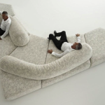 Geometric Modular Lounge Customizable Sectional Sofa Collection with Mix-Match Design