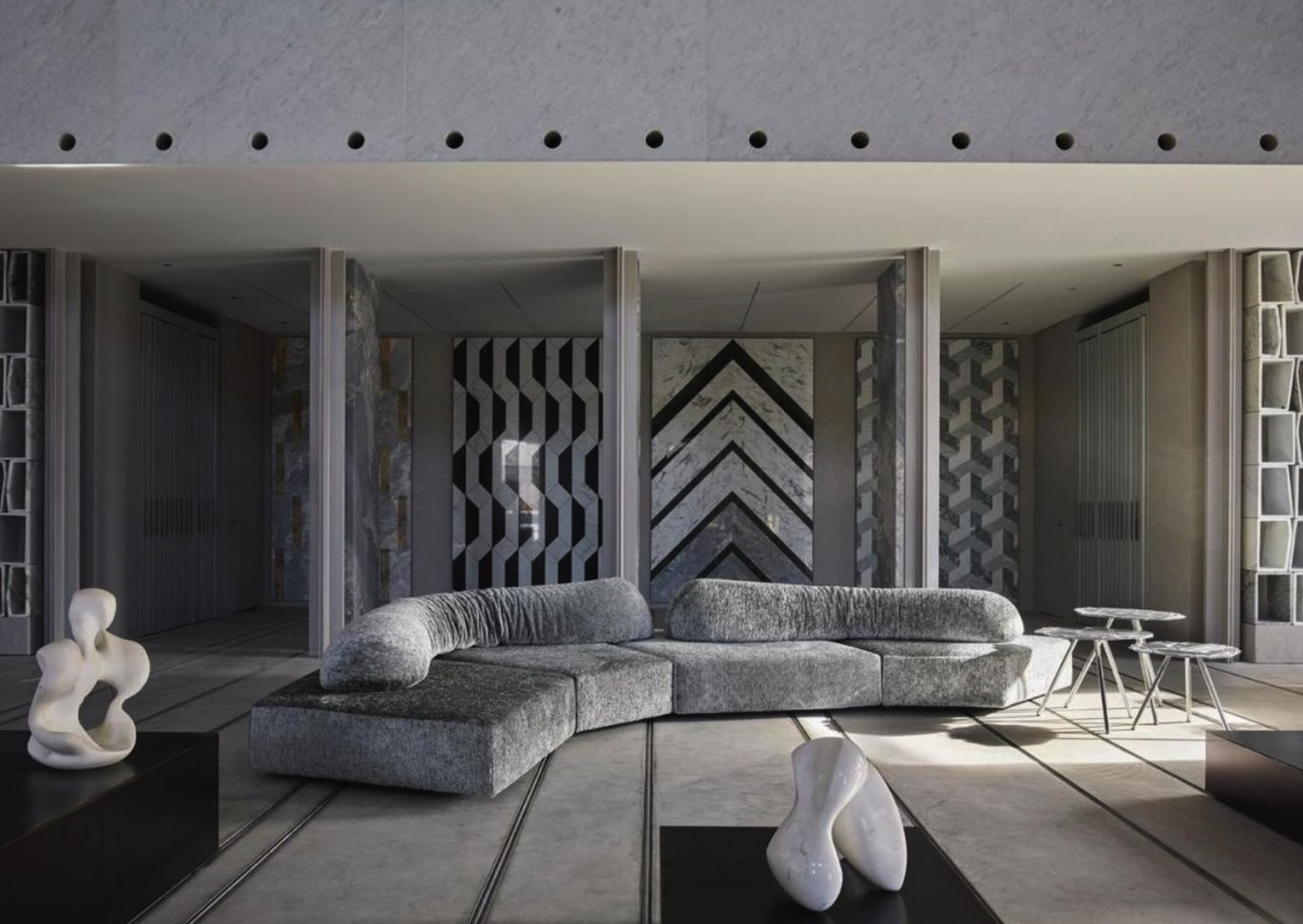 Geometric Modular Lounge Customizable Sectional Sofa Collection with Mix-Match Design