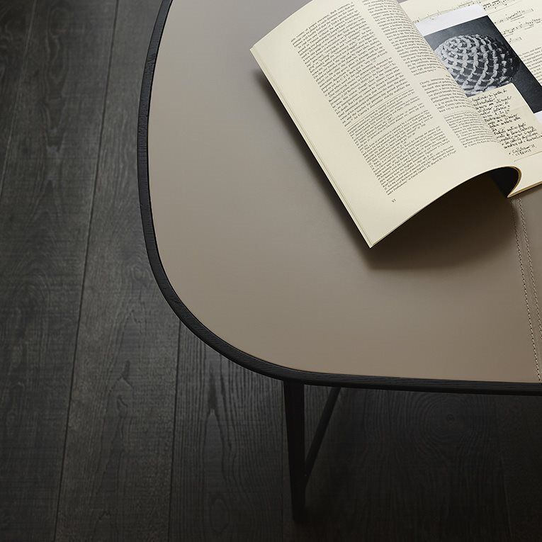 Oval Frosted Glass Dressing Table with Extendable Design and Black Metal Frame