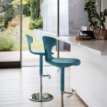 Emerald Velvet Bar Stool Modern Upholstered High Back Kitchen Counter Chair