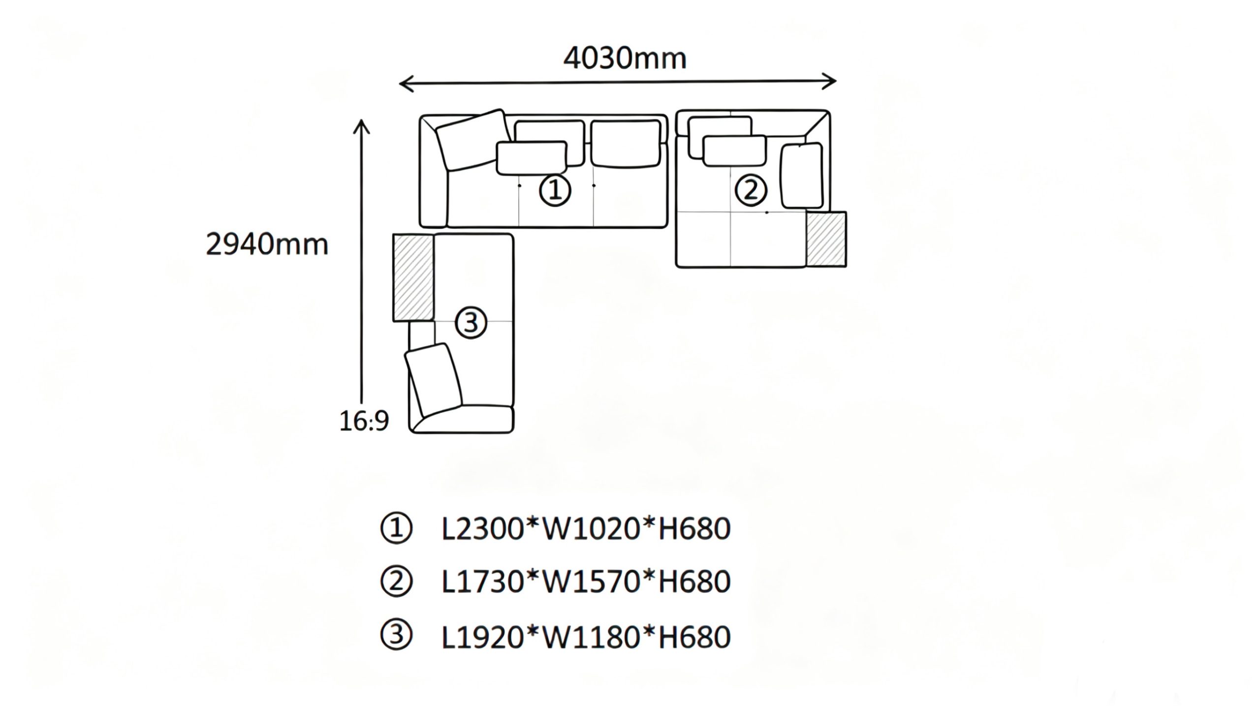 Modular Sofa B(7 seaters)