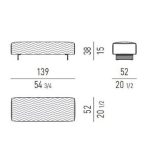 Brown Chevron-Quilted Bench with Velvet Upholstery and Polished Metal Legs