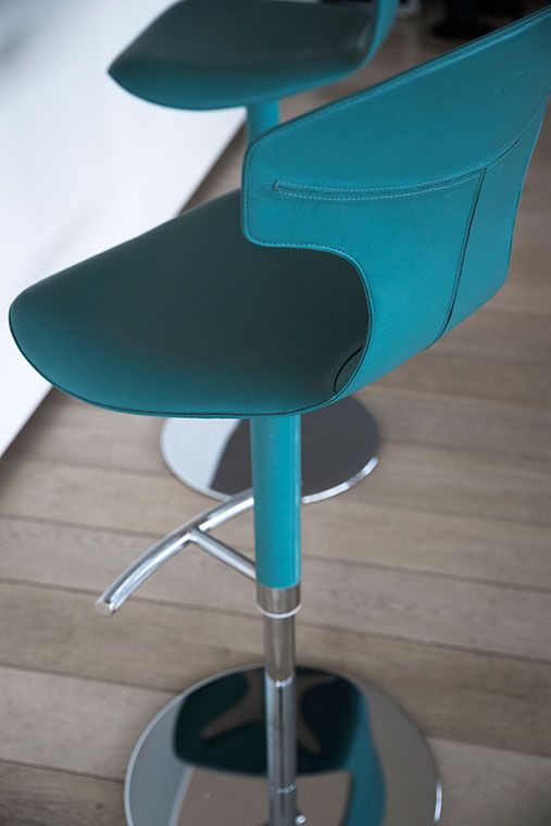 Emerald Velvet Bar Stool Modern Upholstered High Back Kitchen Counter Chair