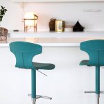 Emerald Velvet Bar Stool Modern Upholstered High Back Kitchen Counter Chair