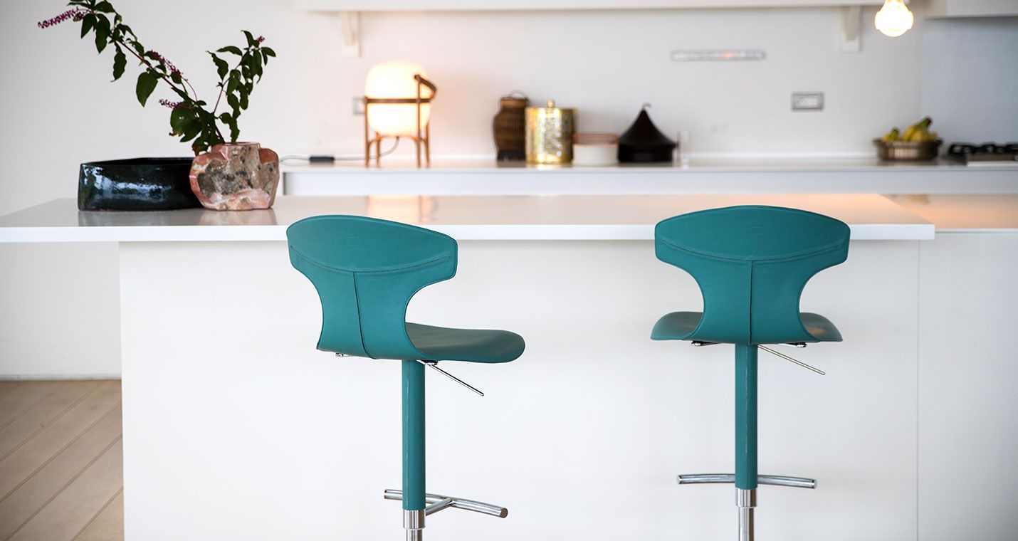 Emerald Velvet Bar Stool Modern Upholstered High Back Kitchen Counter Chair