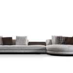 Modern Minimalist Multifunctional Movable Genuine Leather Sofa