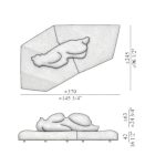 Sculptural Bear Sofa with Furry Backrest and Ice Textured Base