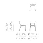 Tan Leather Dining Chair with Dark Wood Frame and Sleek Curved Design