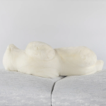 Sculptural Bear Sofa with Furry Backrest and Ice Textured Base