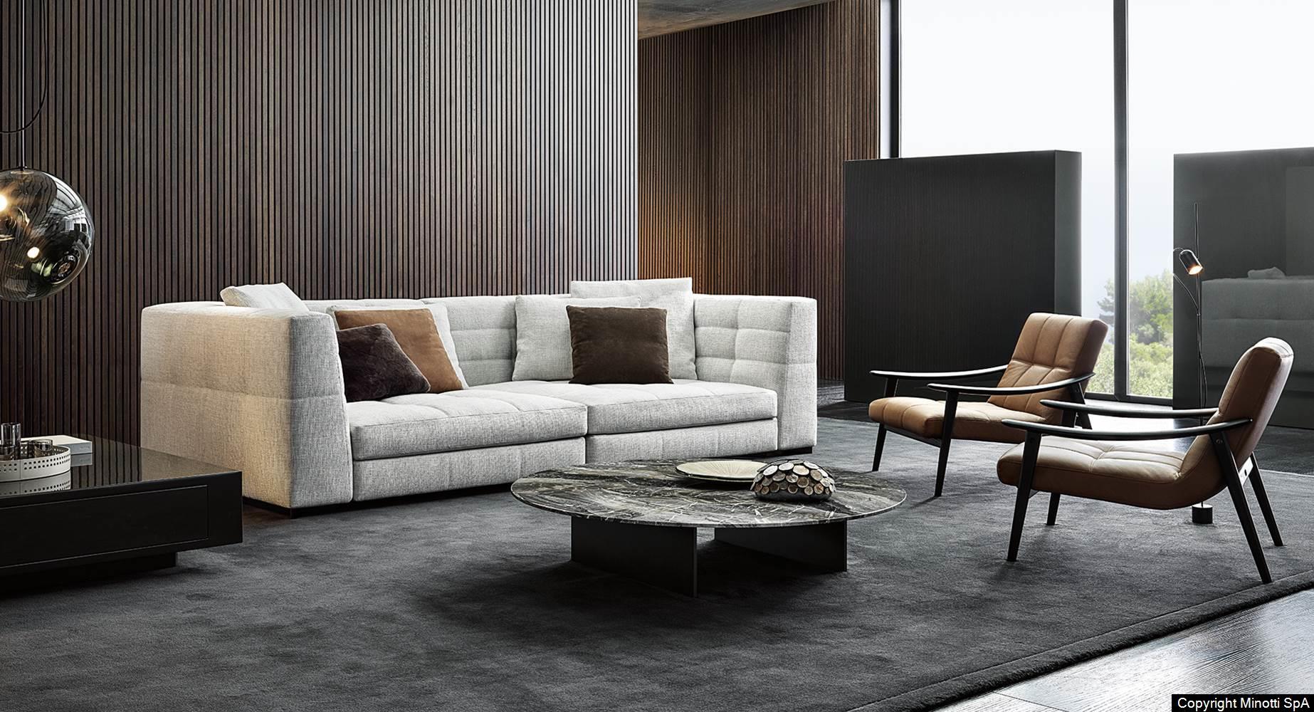 Classically Elegant Modular Sofa With Architectural Lines