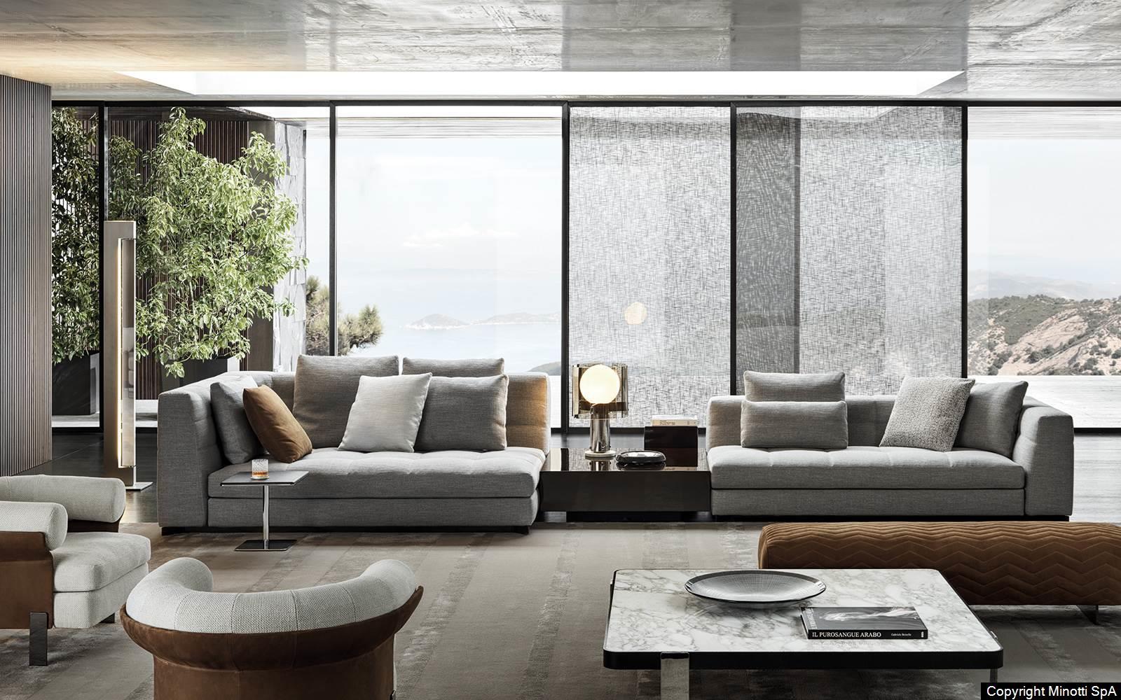 Classically Elegant Modular Sofa With Architectural Lines