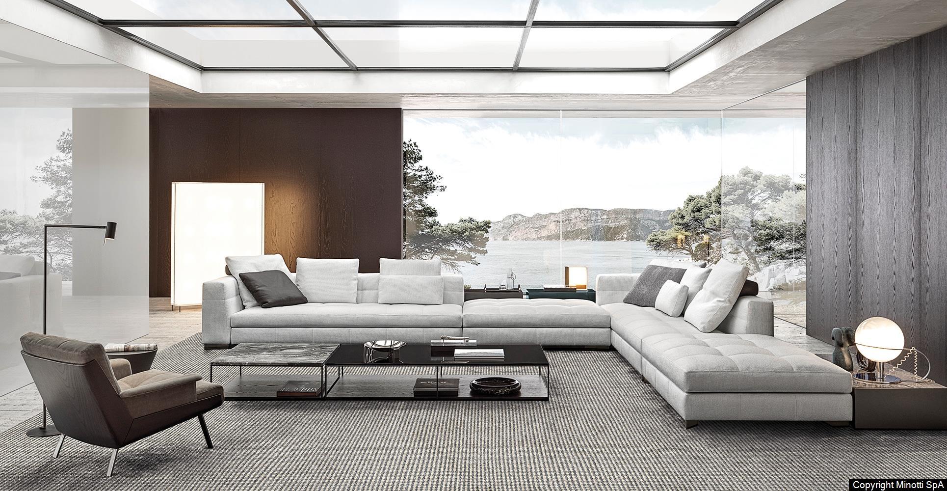 Classically Elegant Modular Sofa With Architectural Lines
