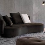Eco-Leather Piping and 360° Swivel Base Sofa