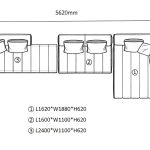 L-Shaped Sectional Sofa B(8 seaters)