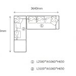 L-Shaped Sectional Sofa(8 seaters)