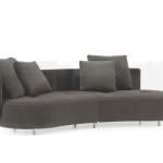 Eco-Leather Piping and 360° Swivel Base Sofa