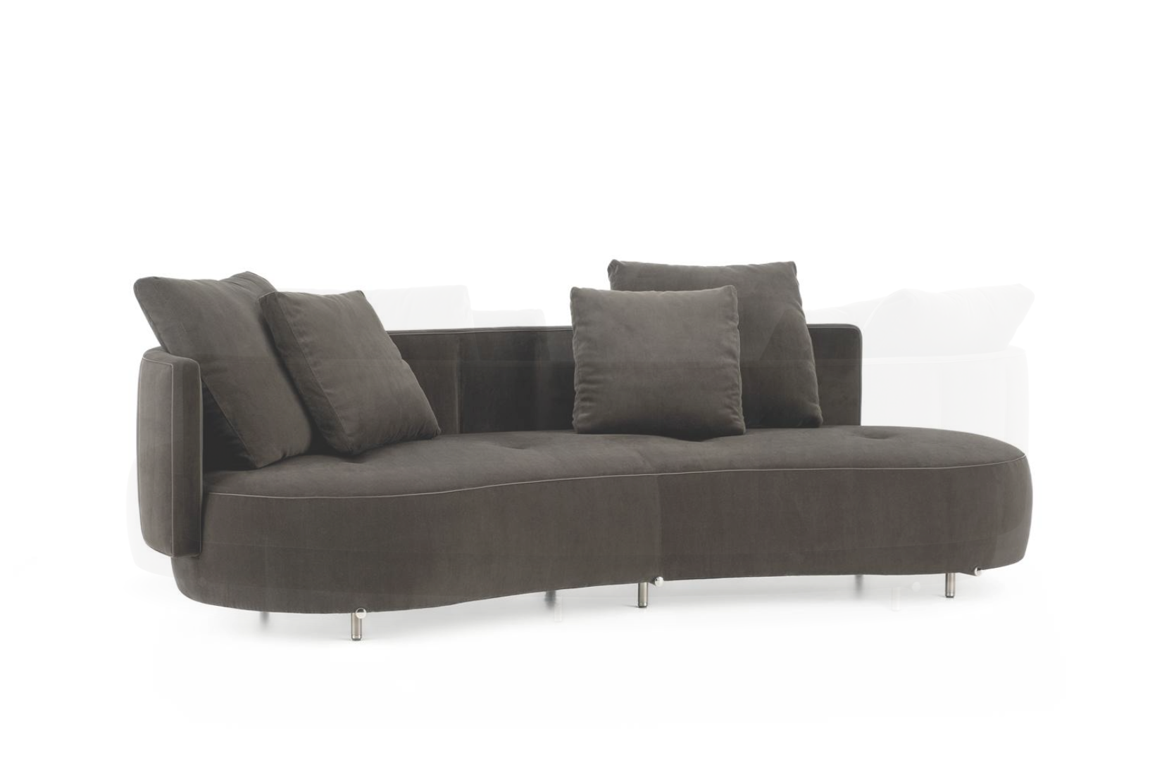 Eco-Leather Piping and 360° Swivel Base Sofa