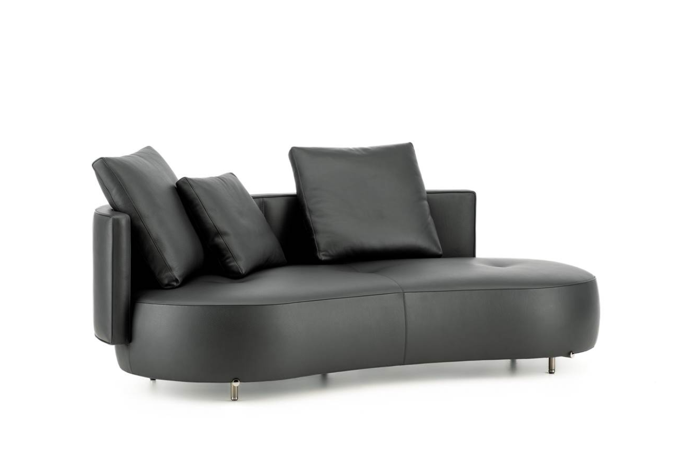 Eco-Leather Piping and 360° Swivel Base Sofa