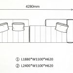 Straight Sofa B(6 seaters)